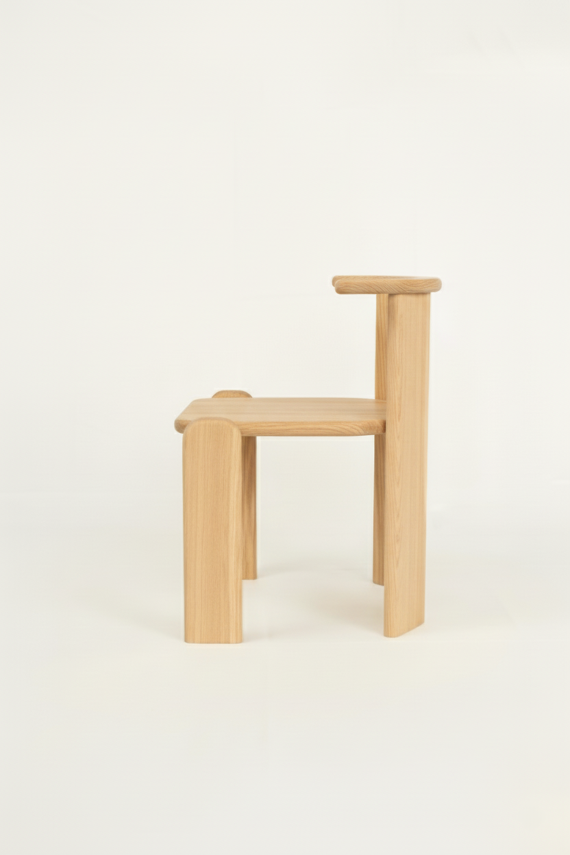 Silla infantil Alune madera natural primer plano