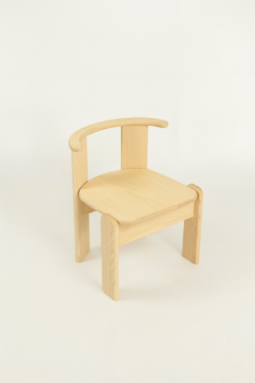 Silla infantil Alune madera natural montaje