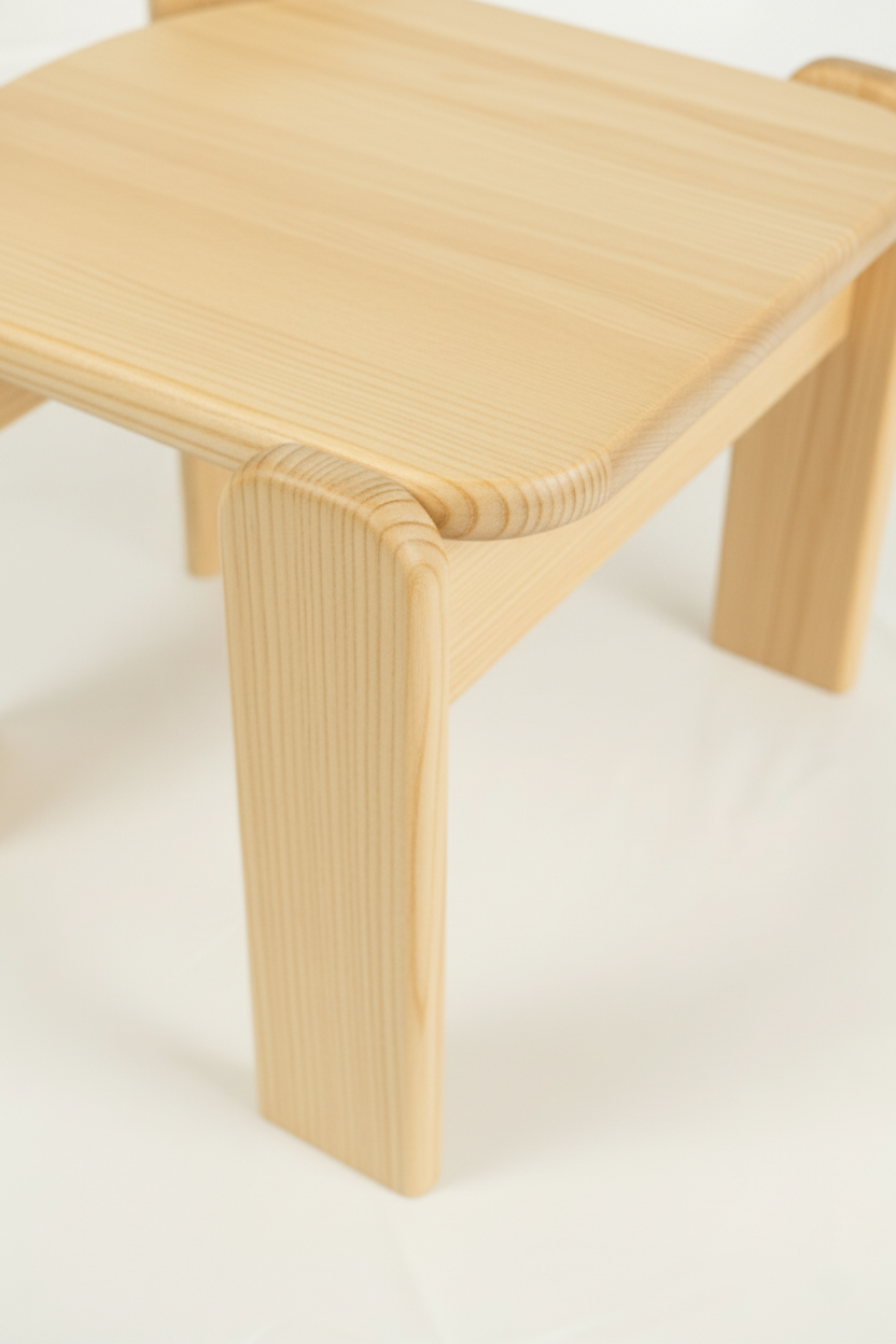 Silla infantil Alune madera natural uso