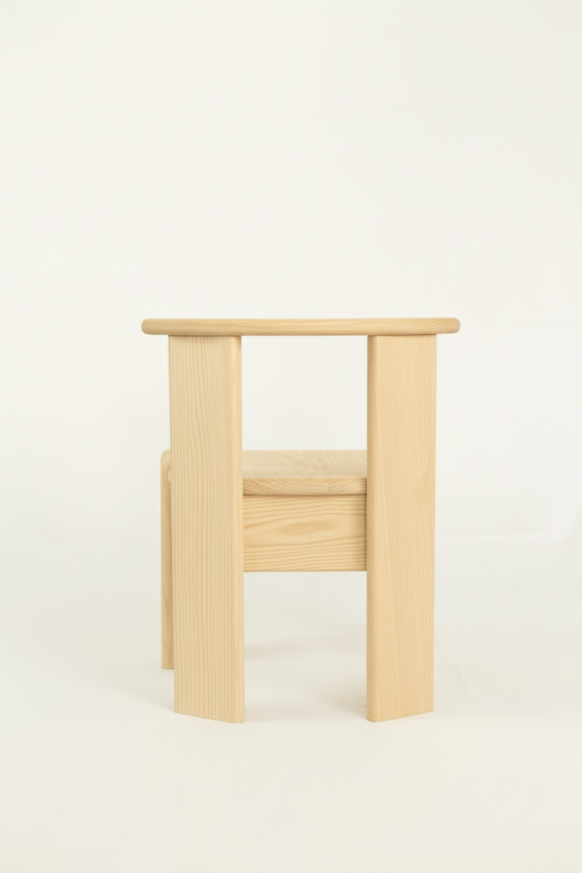 Silla infantil Alune madera natural set completo