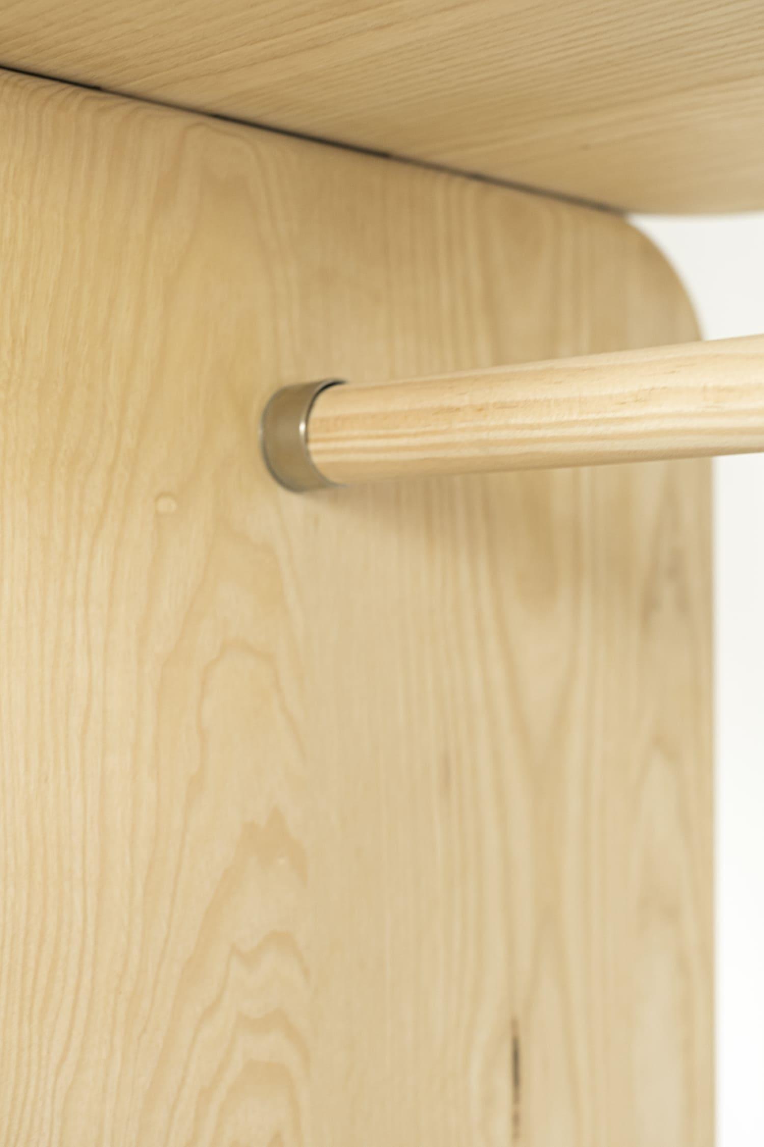 Vestidor infantil Naboa madera natural vista frontal