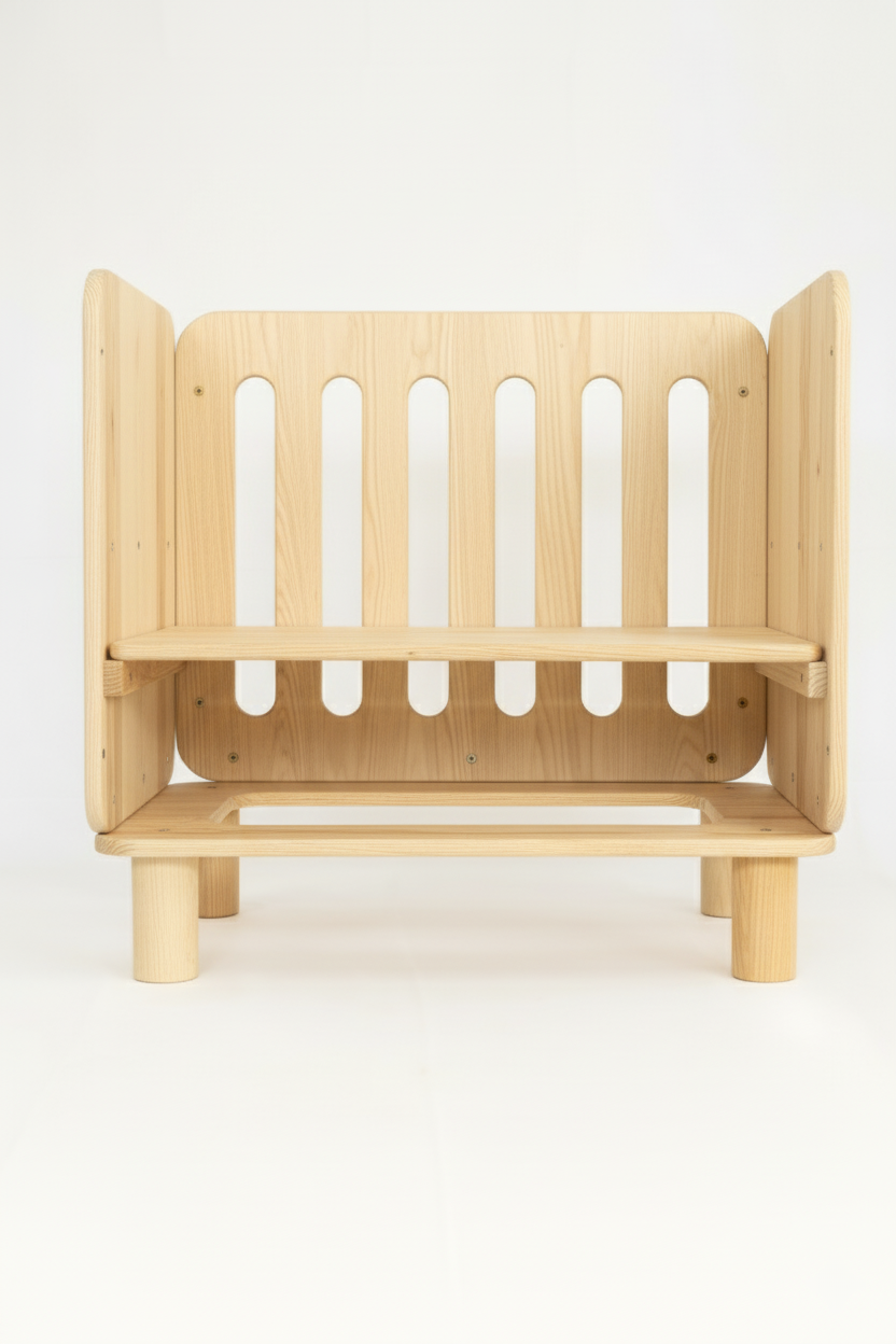 Minicuna colecho Nimbi madera natural accesorios