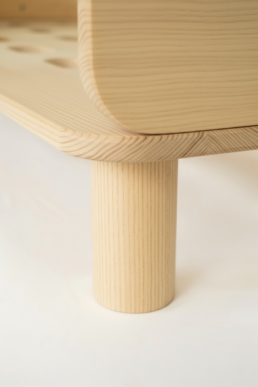 Cama junior Montessori Nono madera natural interior