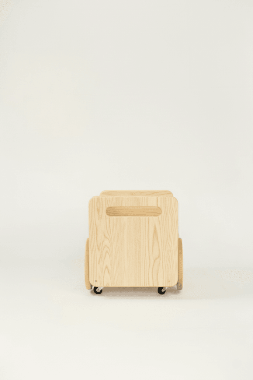 Carrito de juguetes Olaki madera natural accesorios