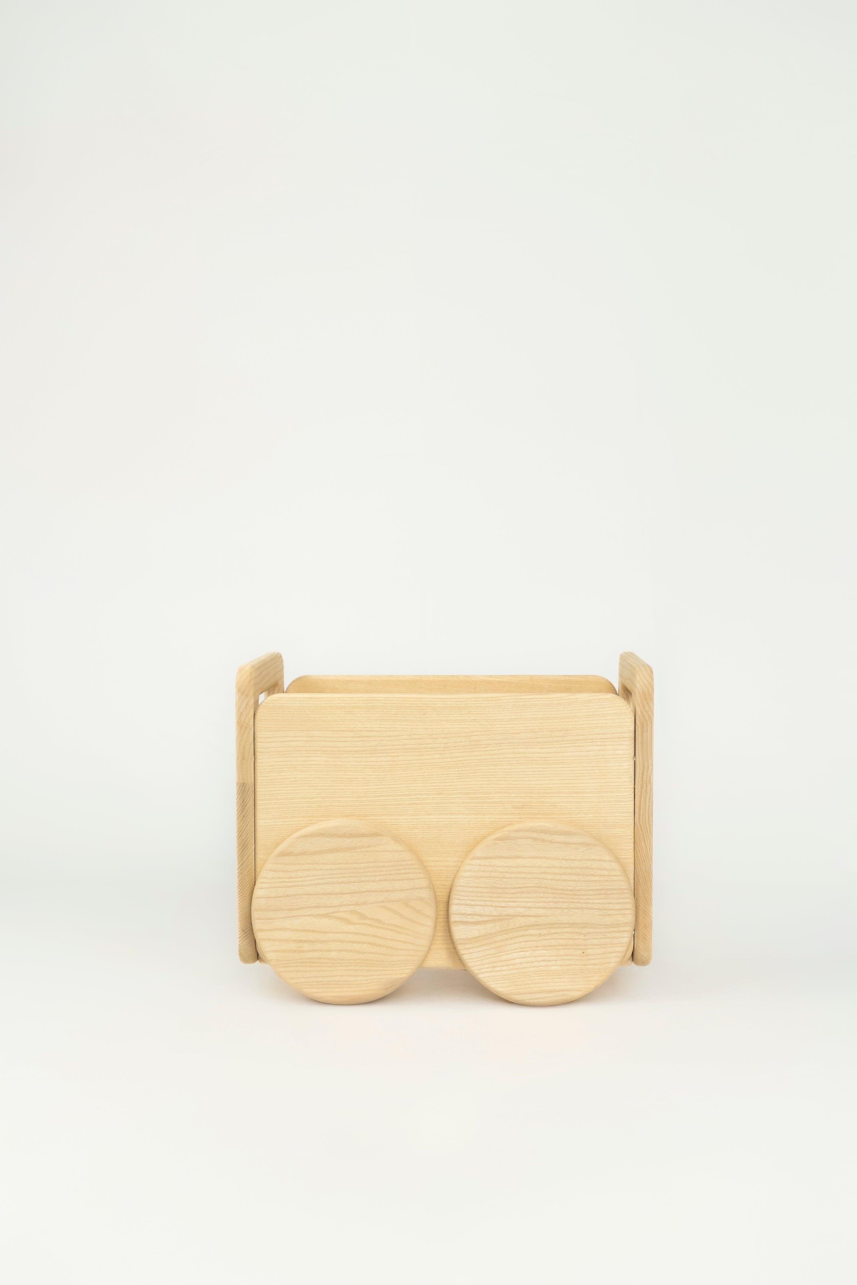 Carrito de juguetes Olaki madera natural dimensiones