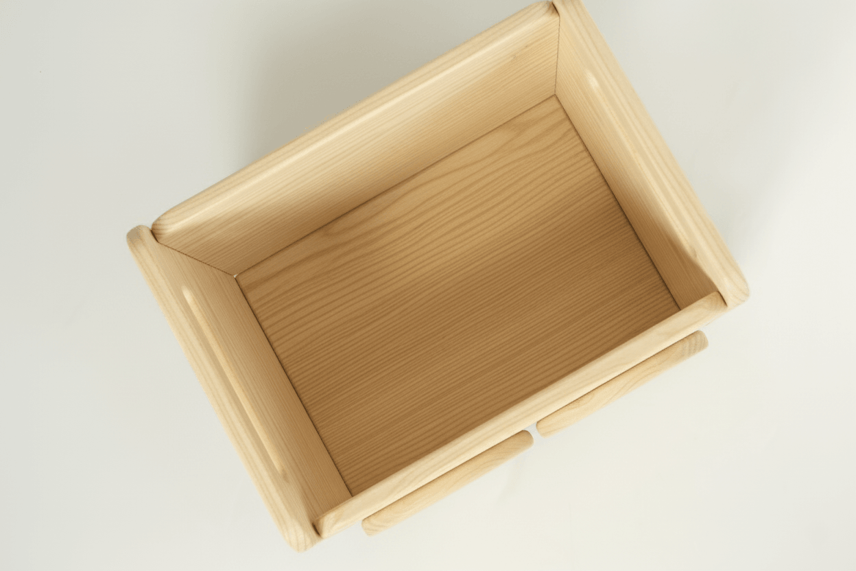 Carrito de juguetes Olaki madera natural montaje