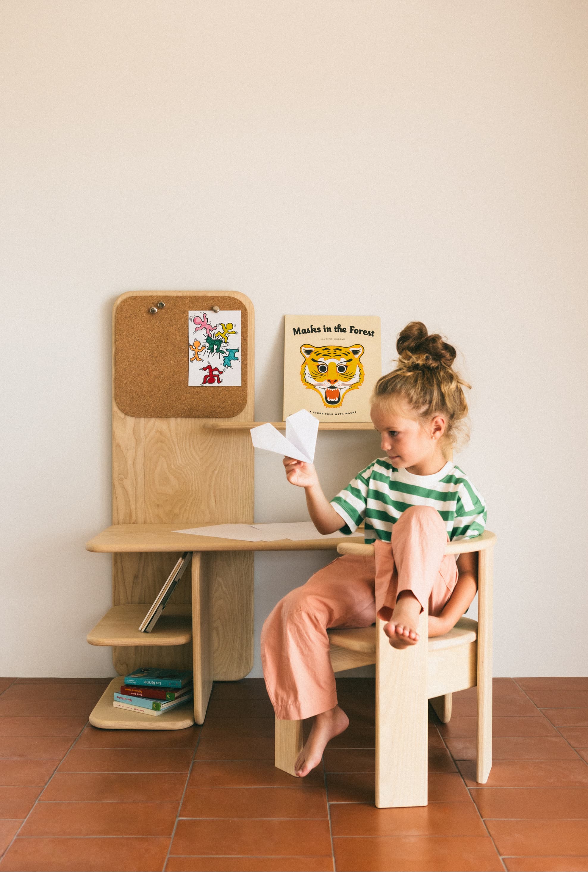 Escritorio infantil Orian madera natural