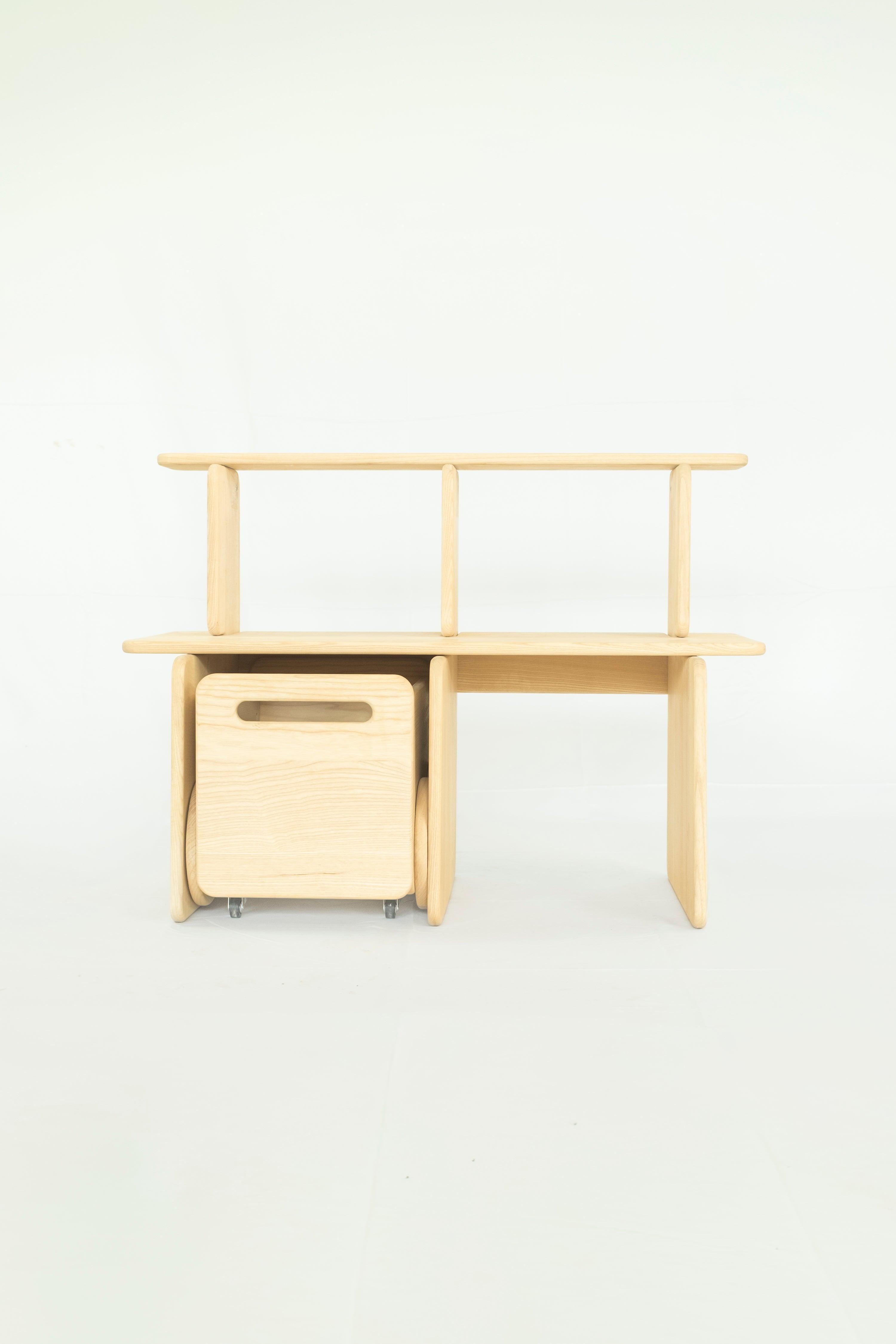 Estantería infantil Pombi madera natural dimensiones