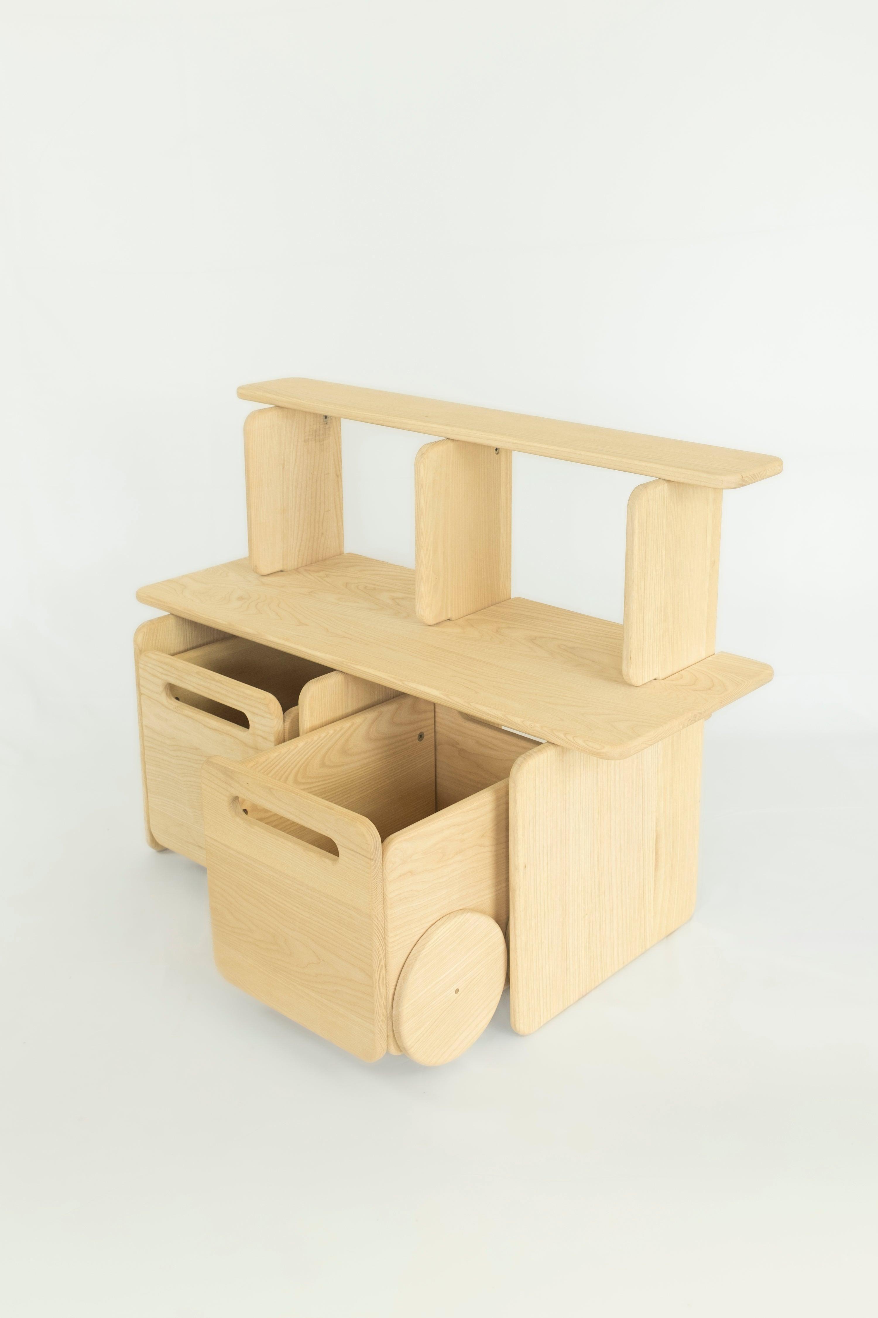 Estantería infantil Pombi madera natural montaje